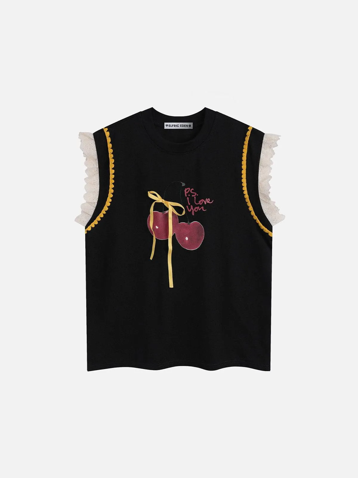 Aelfric Eden Lace Cherry Print Tank Top
