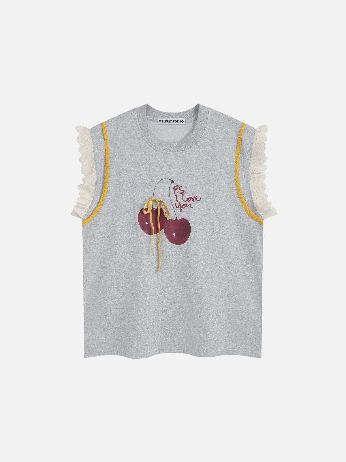 Aelfric Eden Lace Cherry Print Tank Top