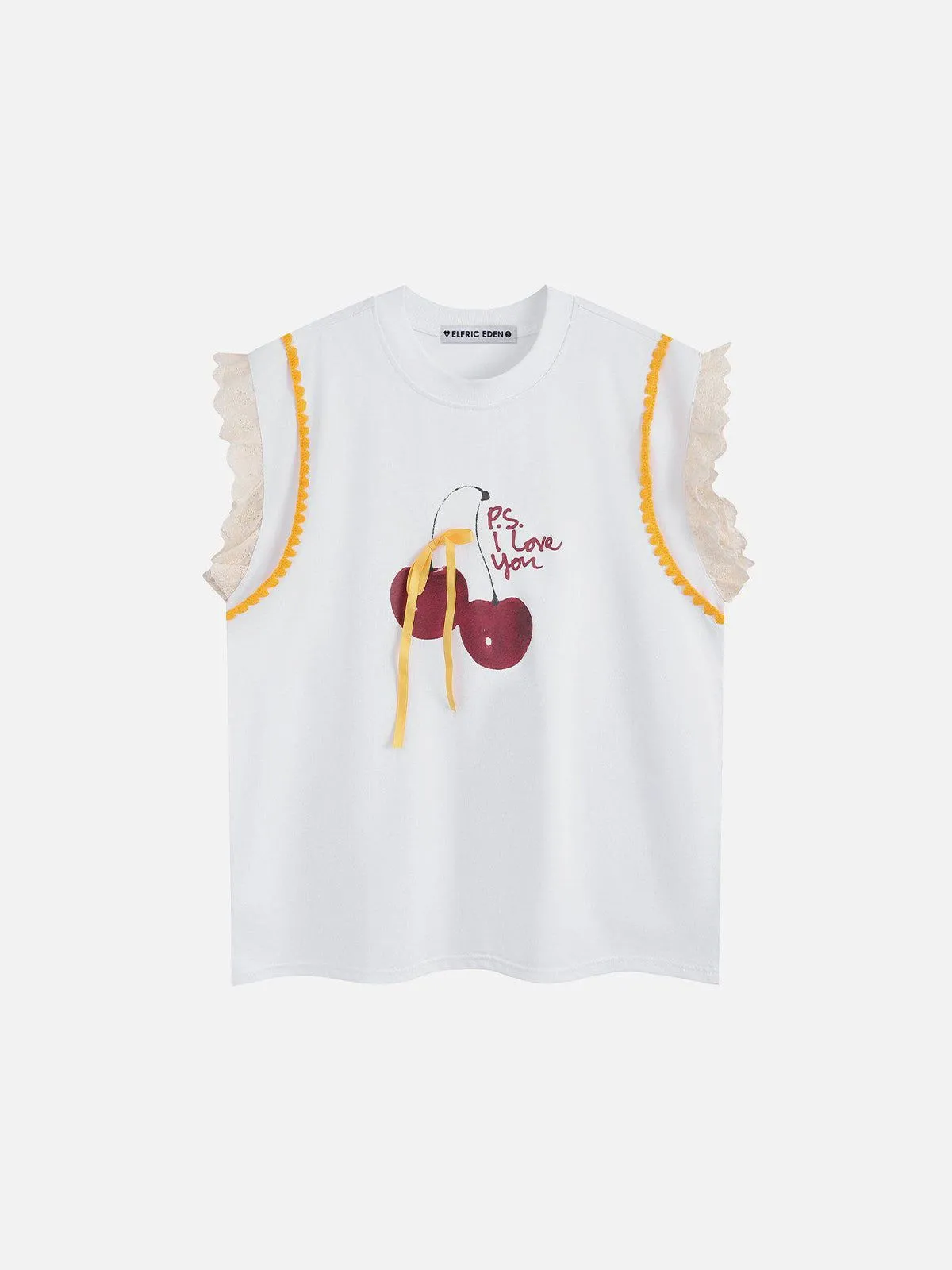 Aelfric Eden Lace Cherry Print Tank Top