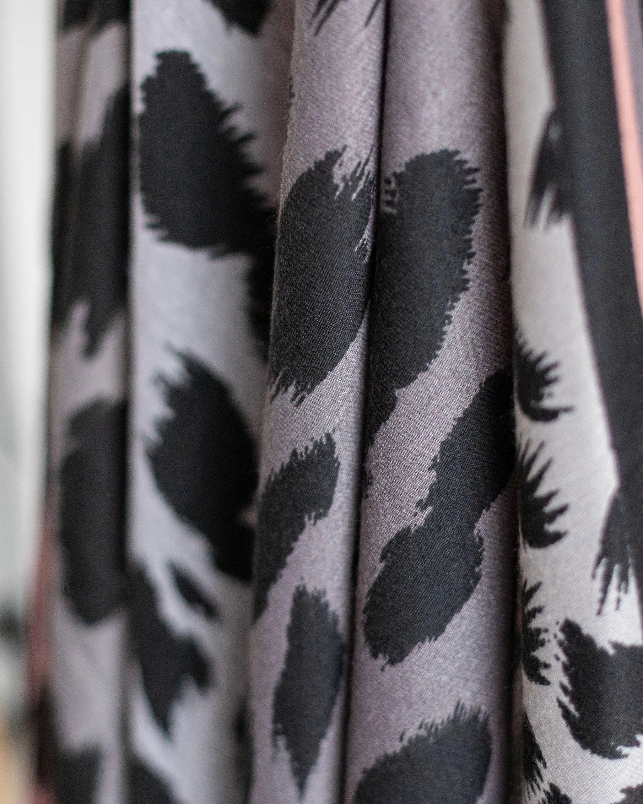 Black and Pink Leopard Print Scarf