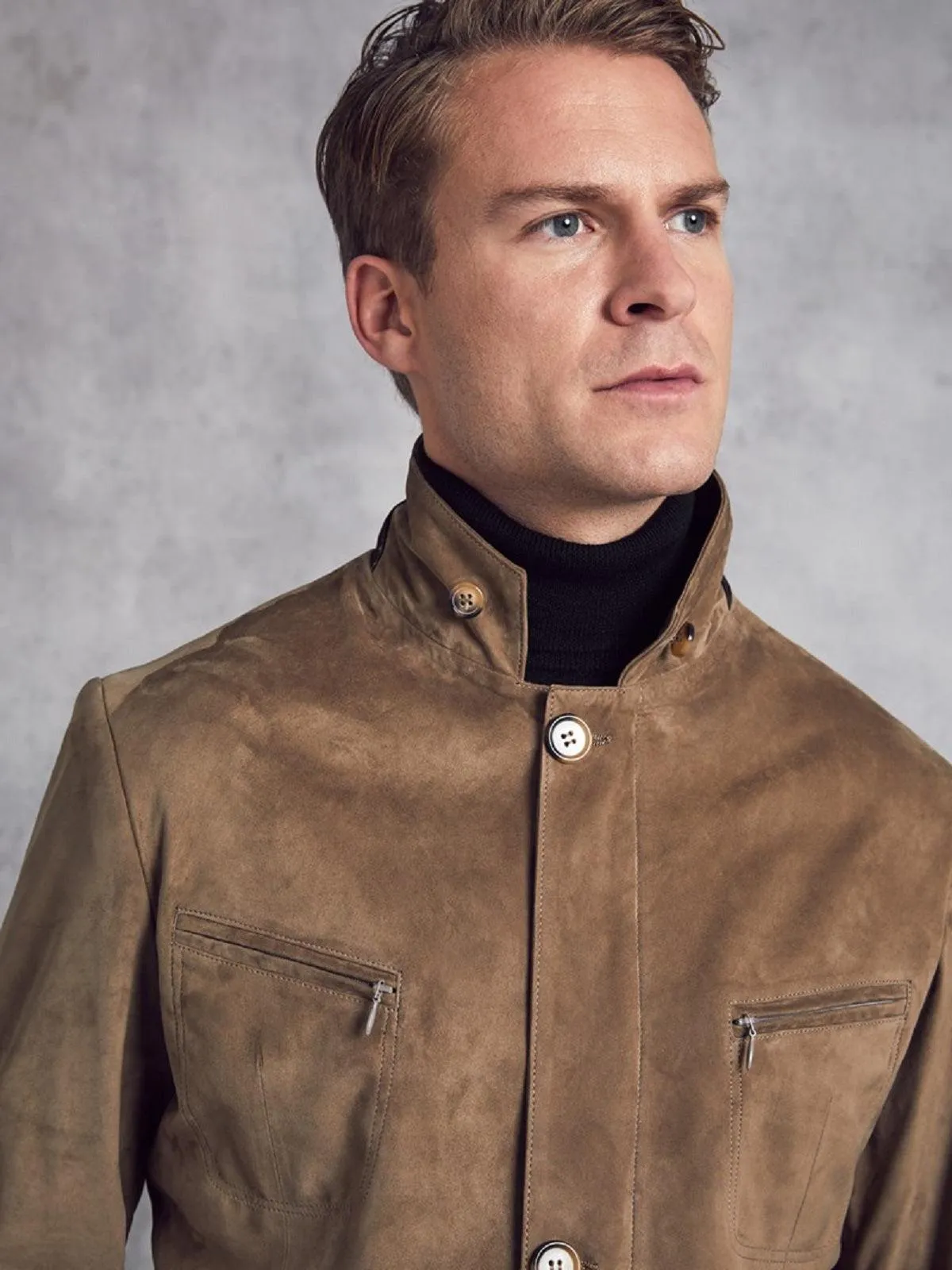Brown Suede Leather Jacket