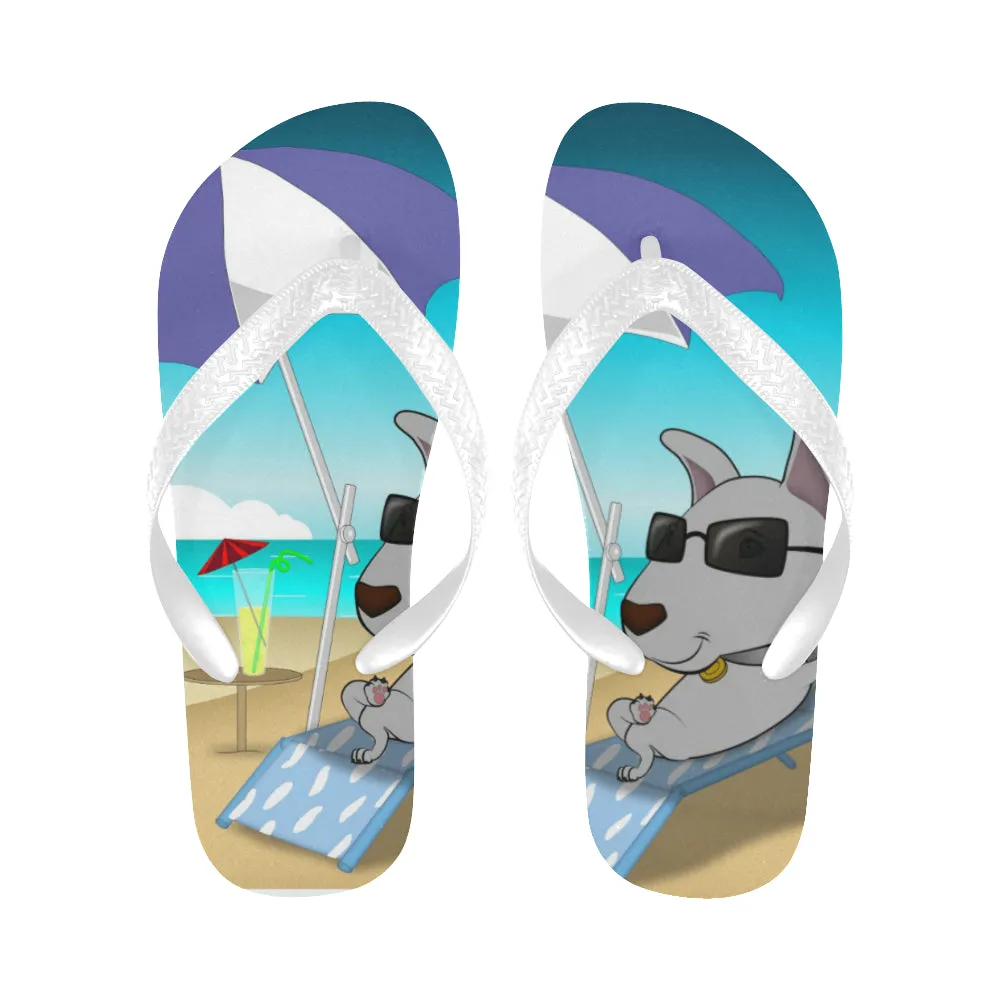 Bullie on a Beach - Swim wear - Shirts - Flip Flops - Flags - Car windshield - Blankets - Chairs