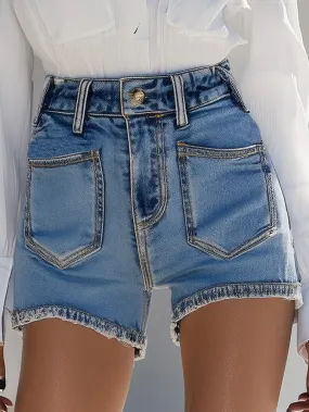 Casual Fashion Pocket Denim Shorts