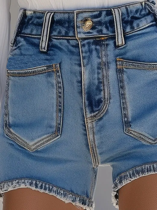 Casual Fashion Pocket Denim Shorts