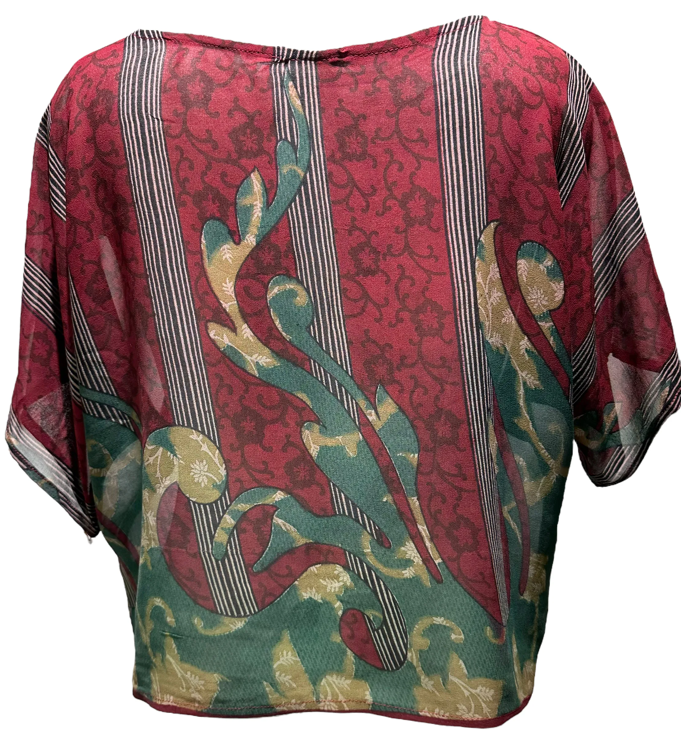 Corita Kent Sheer Avatar Pure Silk Boxy Top