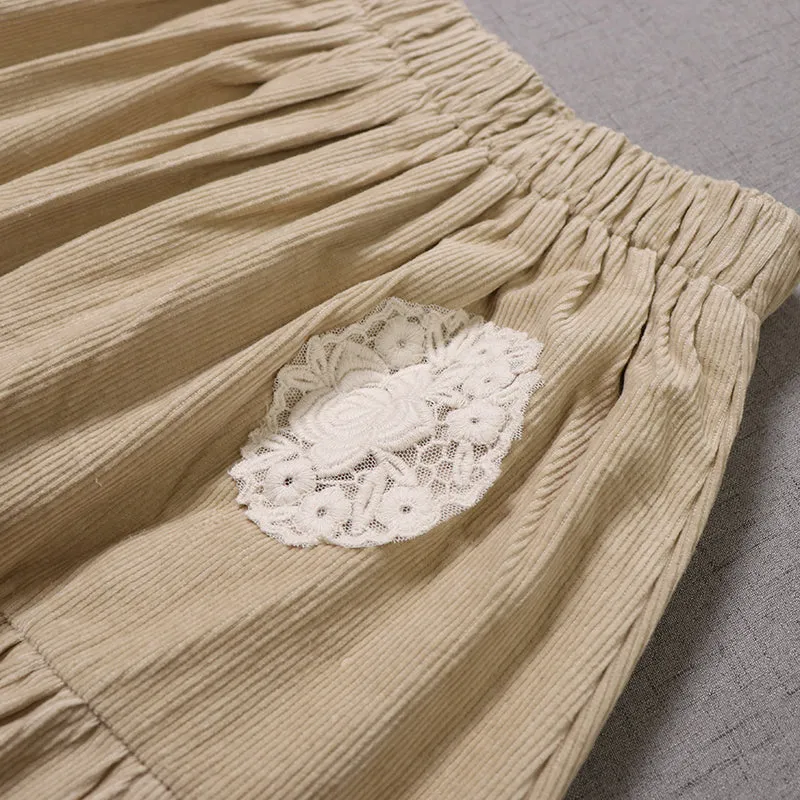 Cottagecore Embroidery Vintage Skirt