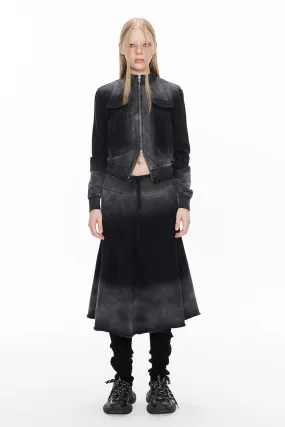 Denim Faded Vintage Casual Blouson＆Parka＆Skirt