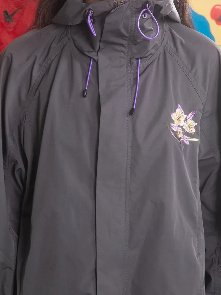Embroidery Drawstring Casual Sporty Parka＆Skirt