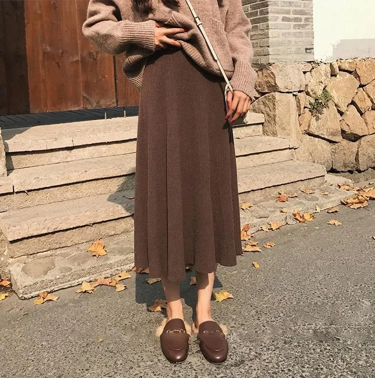 Knit Two-Piece-Set (Turtleneck Sweater   Skirt)