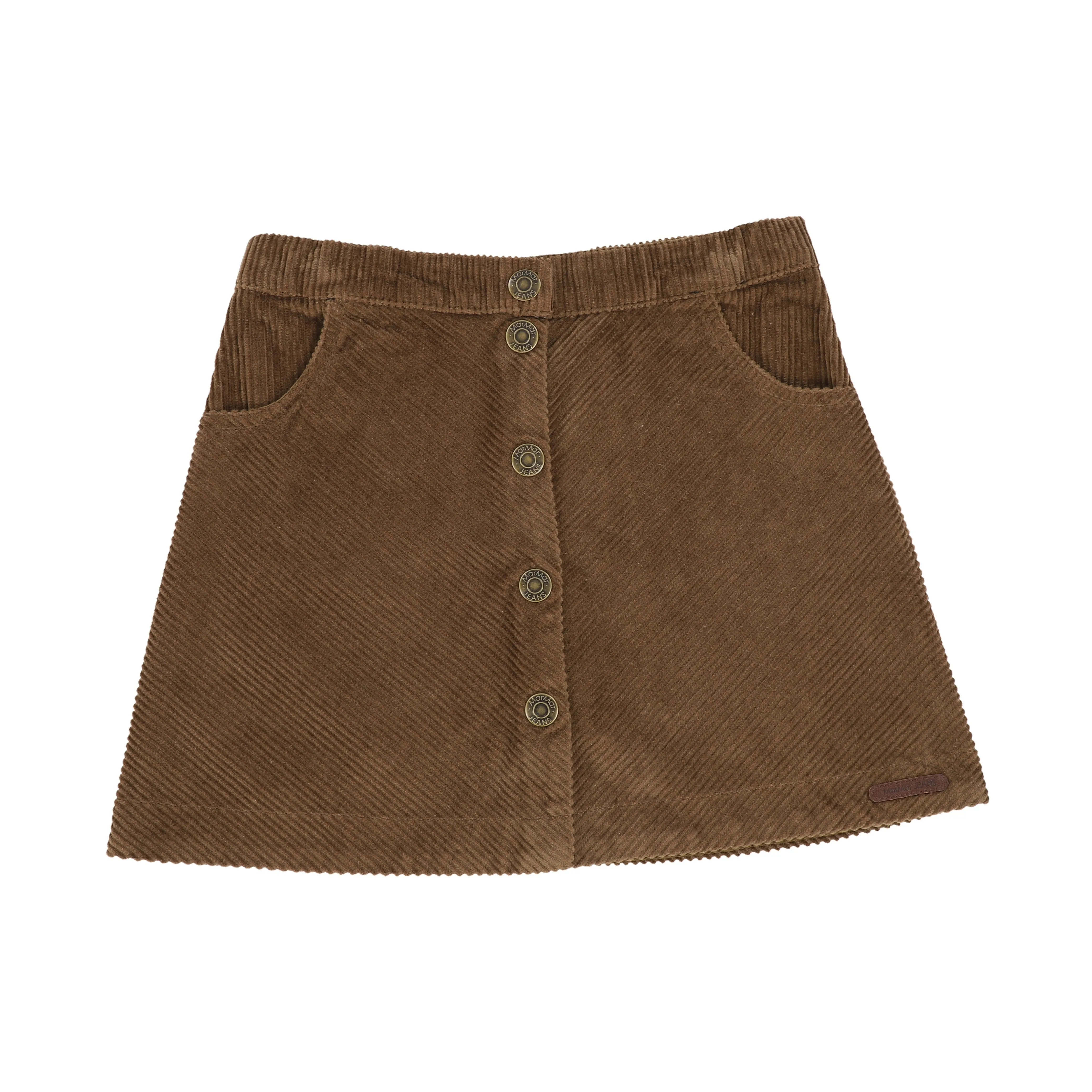 MARMAR WOOD CORDUROY BUTTON DOWN SKIRT