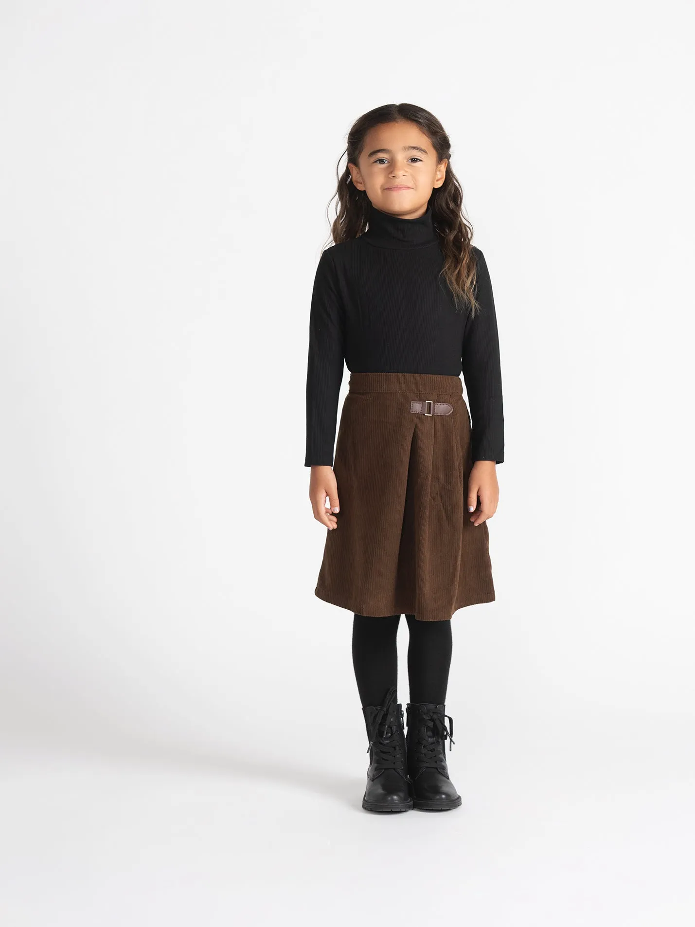 PLEATED CORDUROY SKIRT