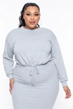 Plus Size Essential Cropped Pullover Sweatshirt - Heather Grey