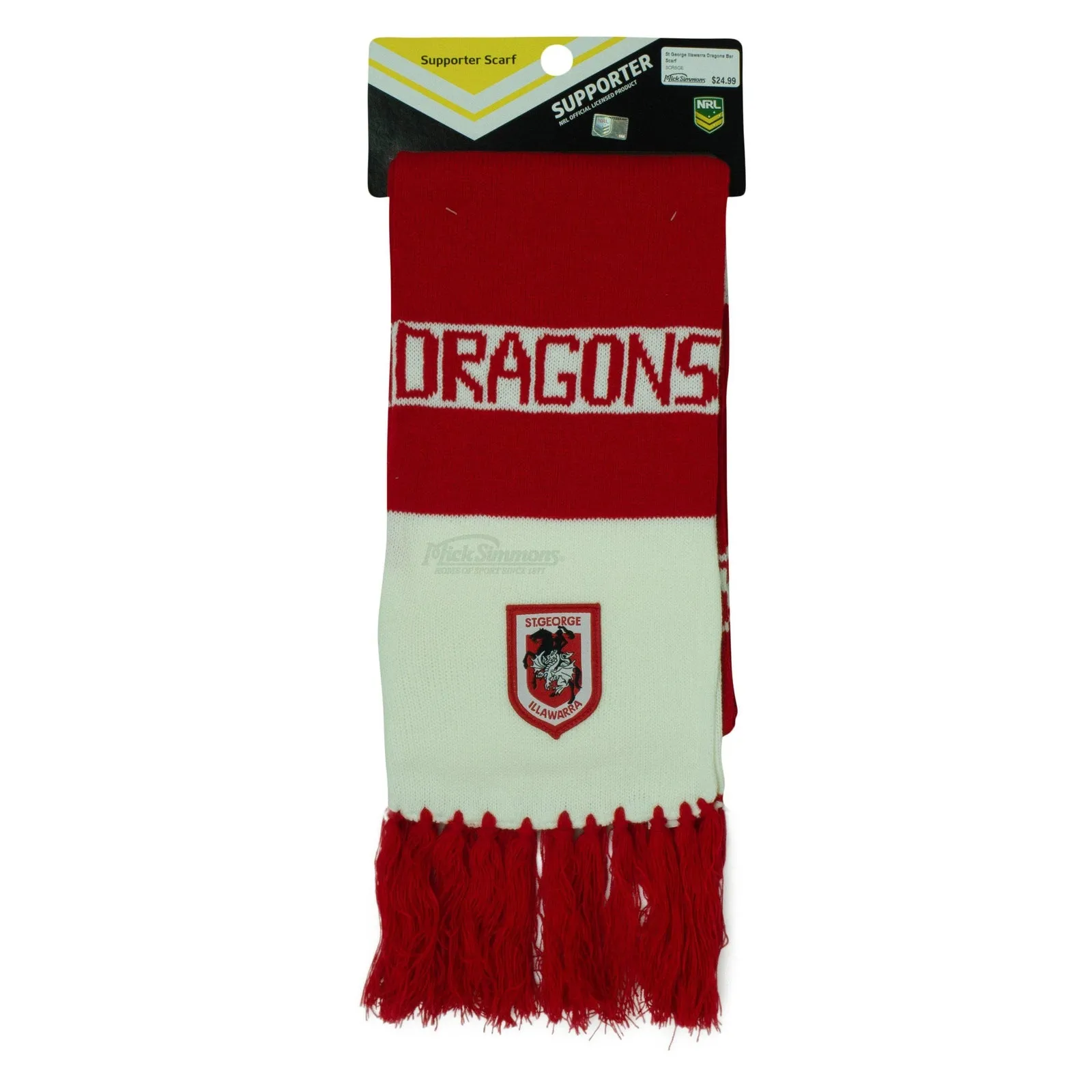 St George Illawarra Dragons NRL Rugby League Bar Scarf