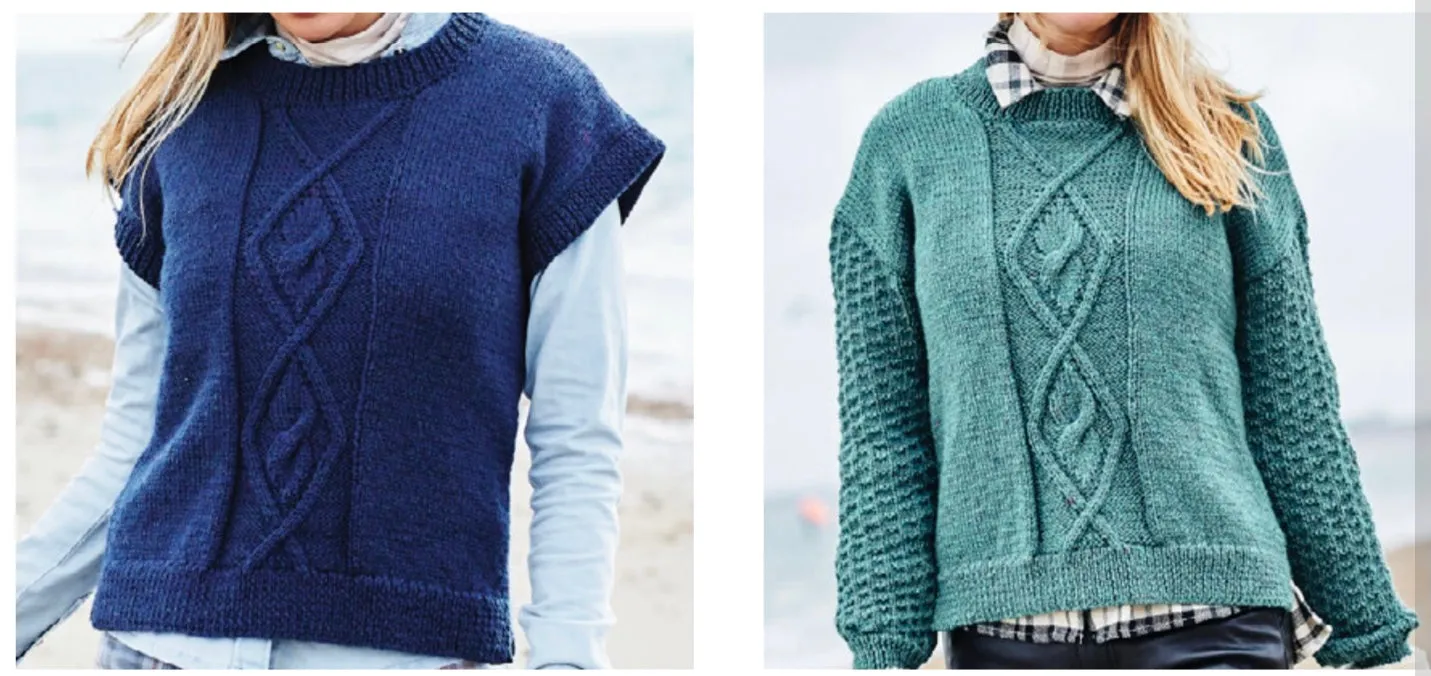 Stylecraft Highland Heathers Aran Ladies Sweater Knitting Pattern 9874