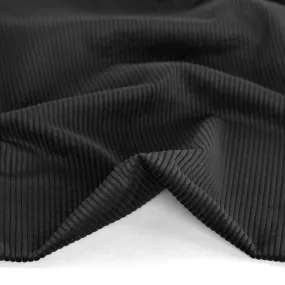 Vintage Wide Wale Cotton Corduroy - Black