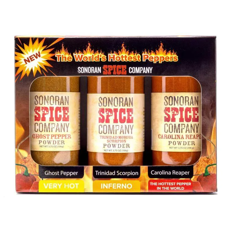World's Hottest Pepper Powder 3.75 Oz Spice Gift Box